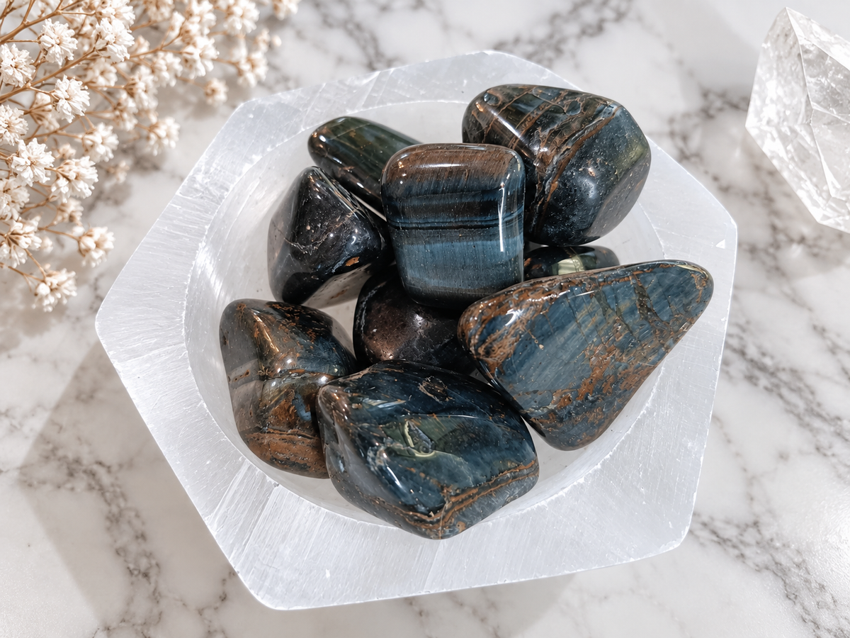 Blue Tigers Eye Crystal Tumble