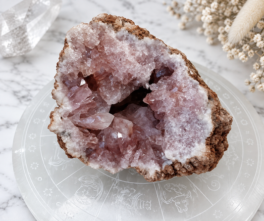 Pink Amethyst Crystal Geode