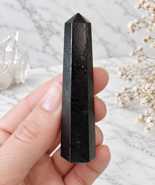 Black Tourmaline Mini Crystal Obelisk
