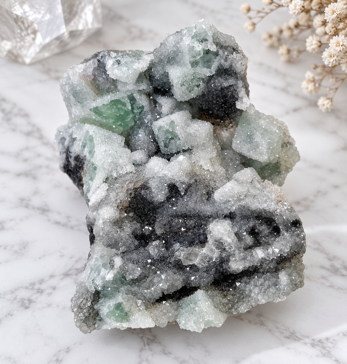 Fluorite And Sphalerite Crystal Cluster