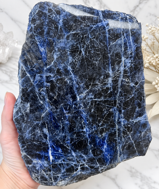 Sodalite Crystal Slab