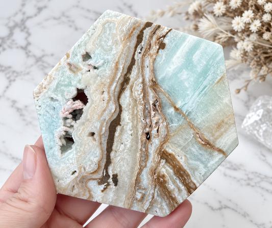 Caribbean Calcite Crystal Hexagon