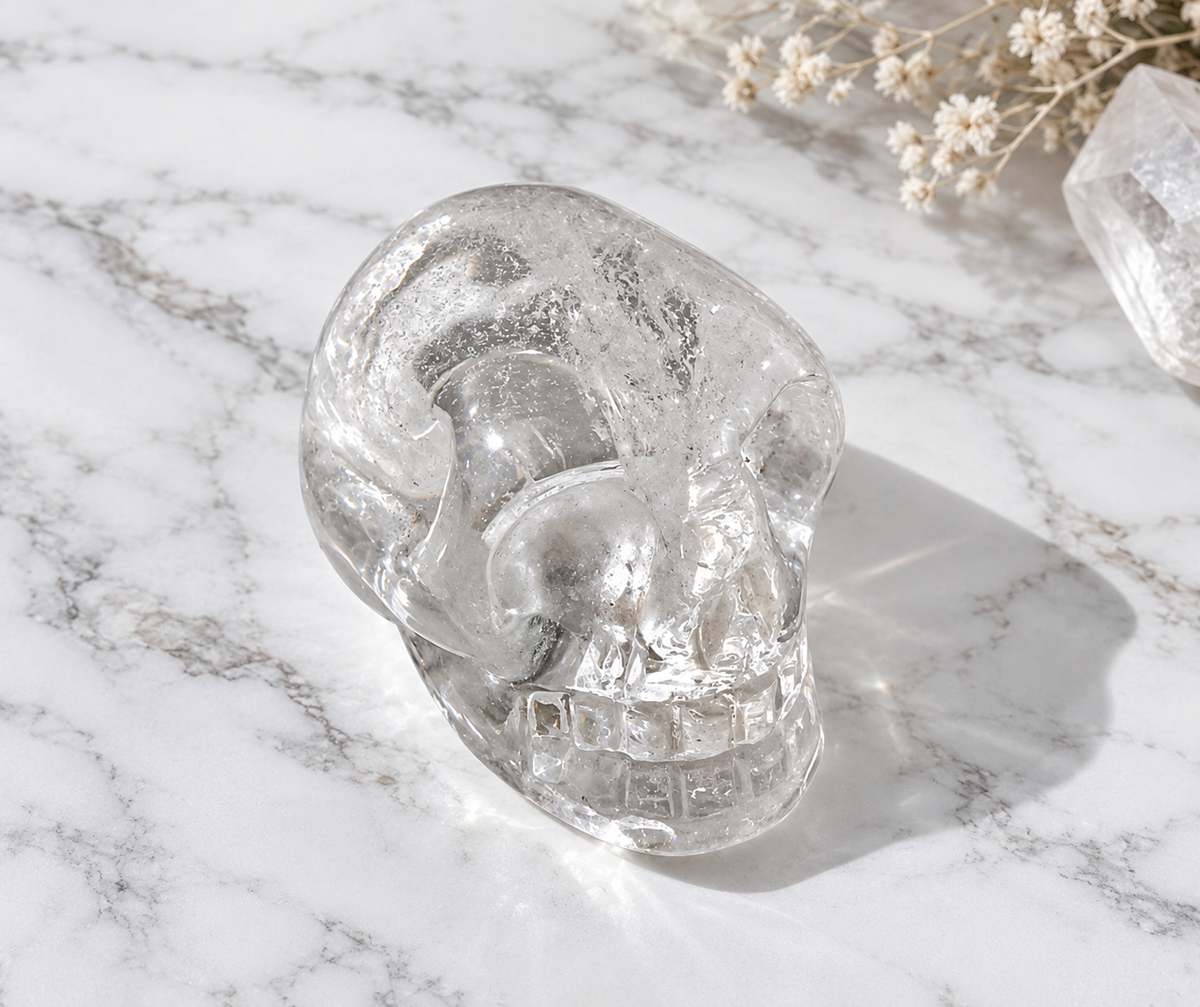 Clear Quartz Crystal Skull