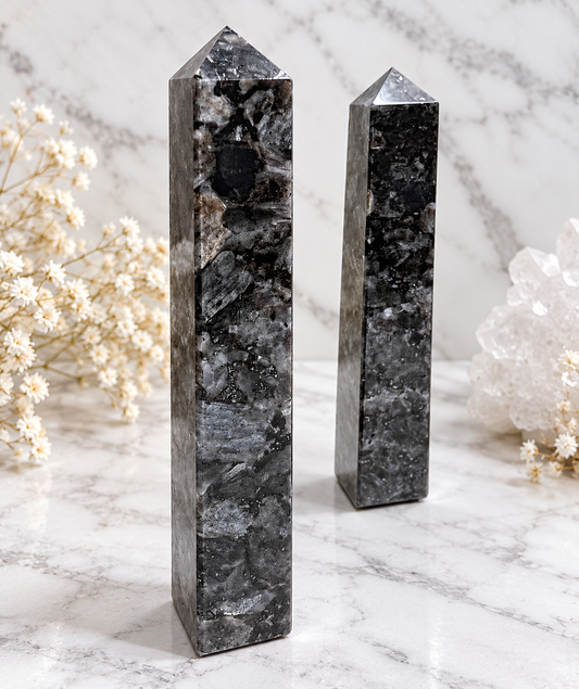 Larvikite Crystal Obelisk