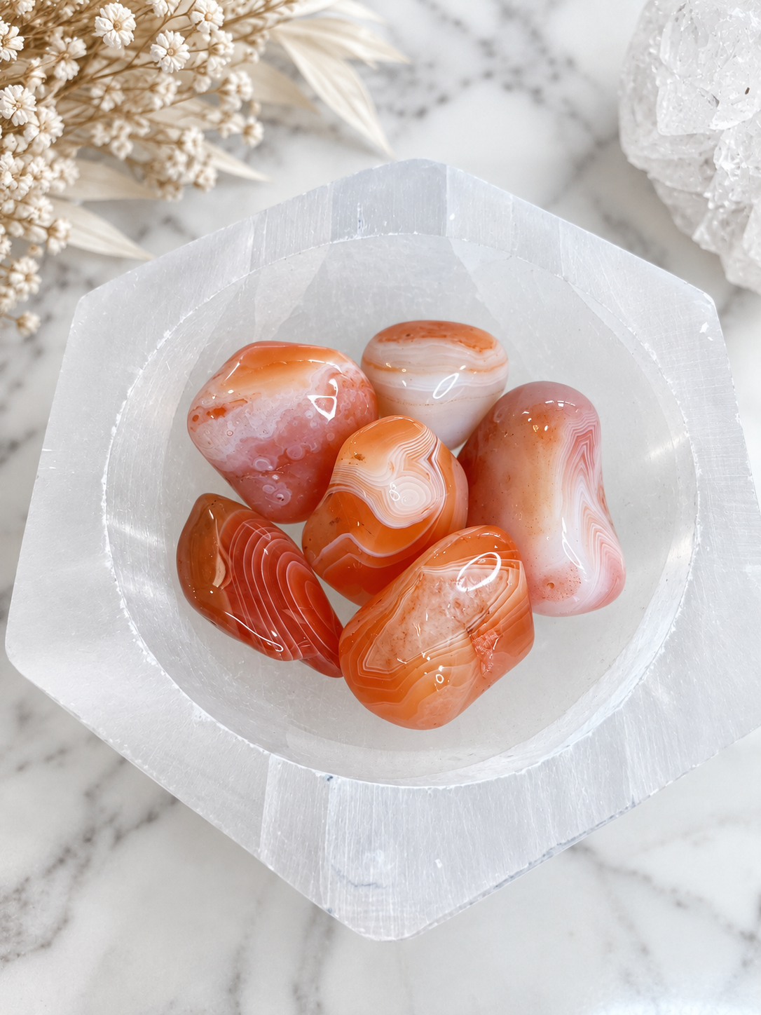 Peach Botswana Agate Crystal Tumble