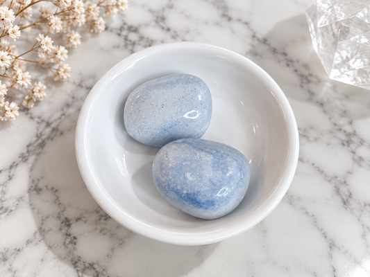 Blue Calcite Crystal Tumble