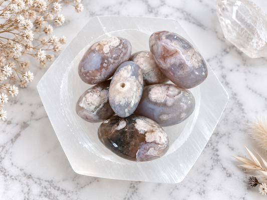 Flower Agate Crystal Drops