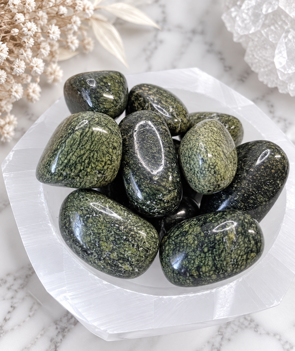Chrysotile Serpentine Crystal Tumble