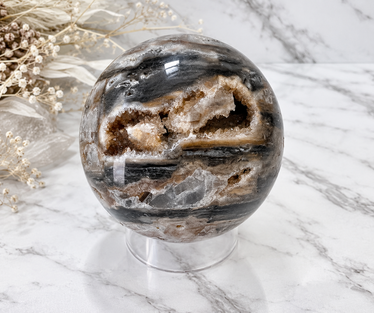 Druzy Sphalerite Crystal Sphere 2
