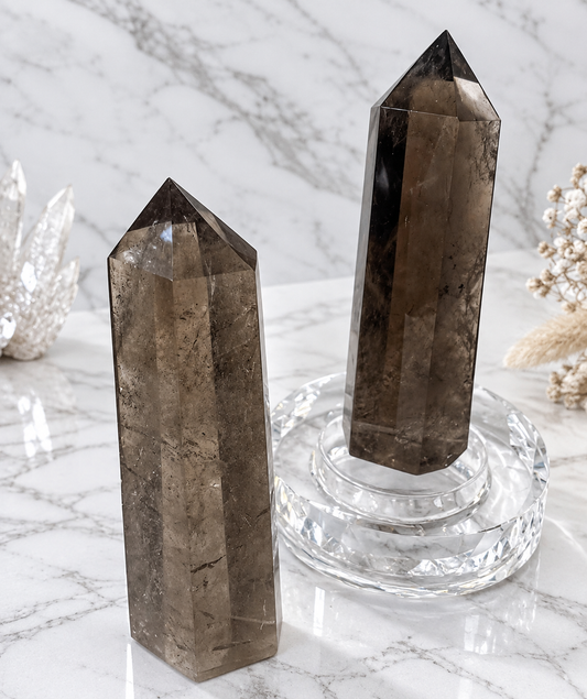 Smokey Quartz Crystal Tower