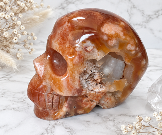 Carnelian Crystal Skull
