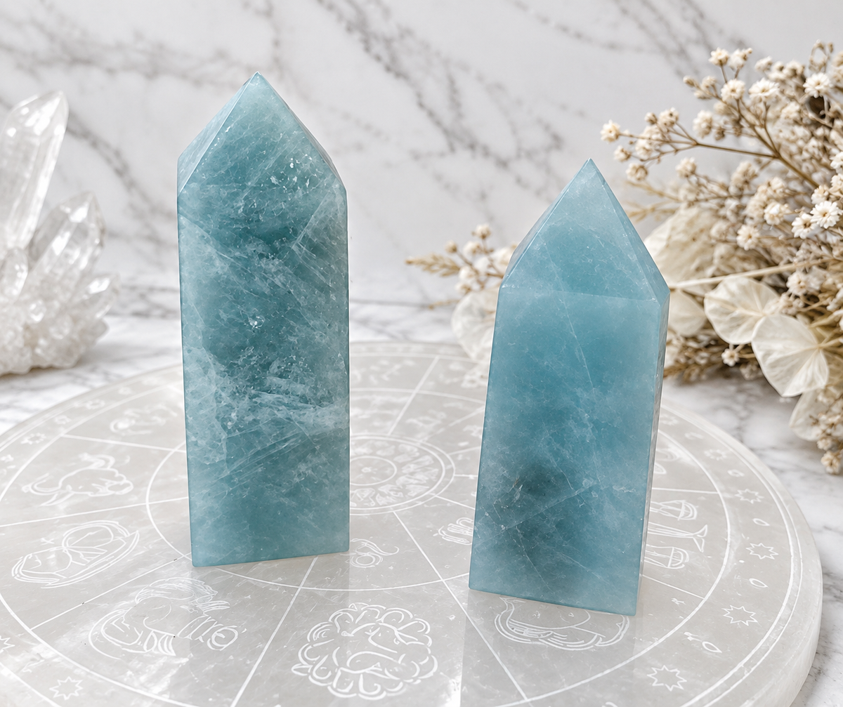 Aquamarine Crystal Tower