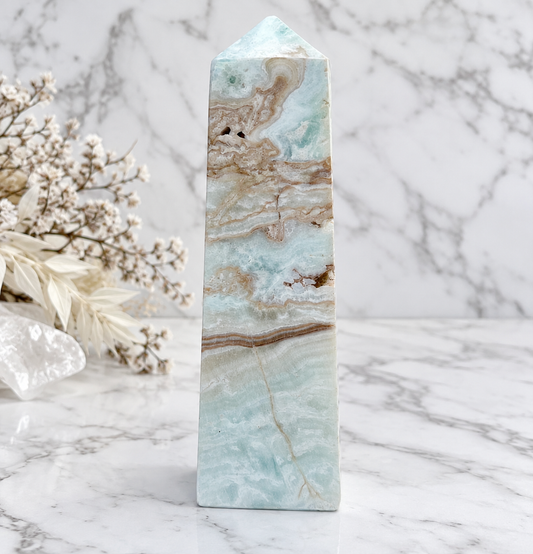 Caribbean Calcite Crystal Obelisk