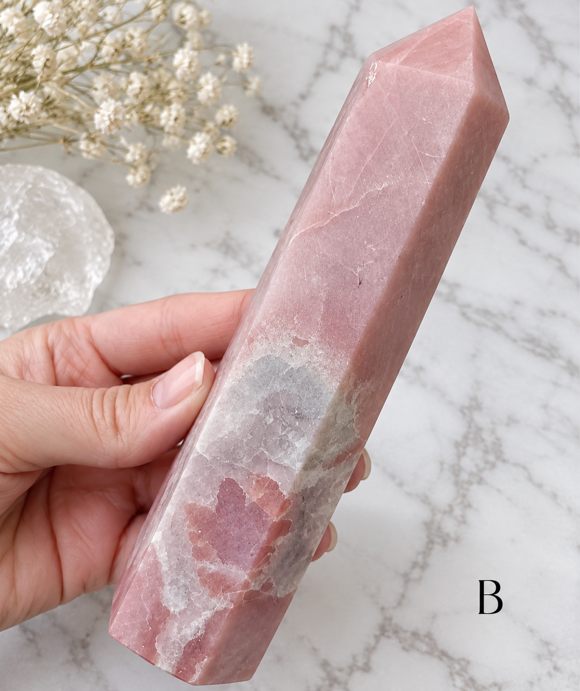 Pink Opal Crystal Tower