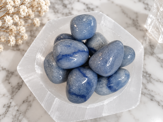 Blue Quartz Crystal Tumble
