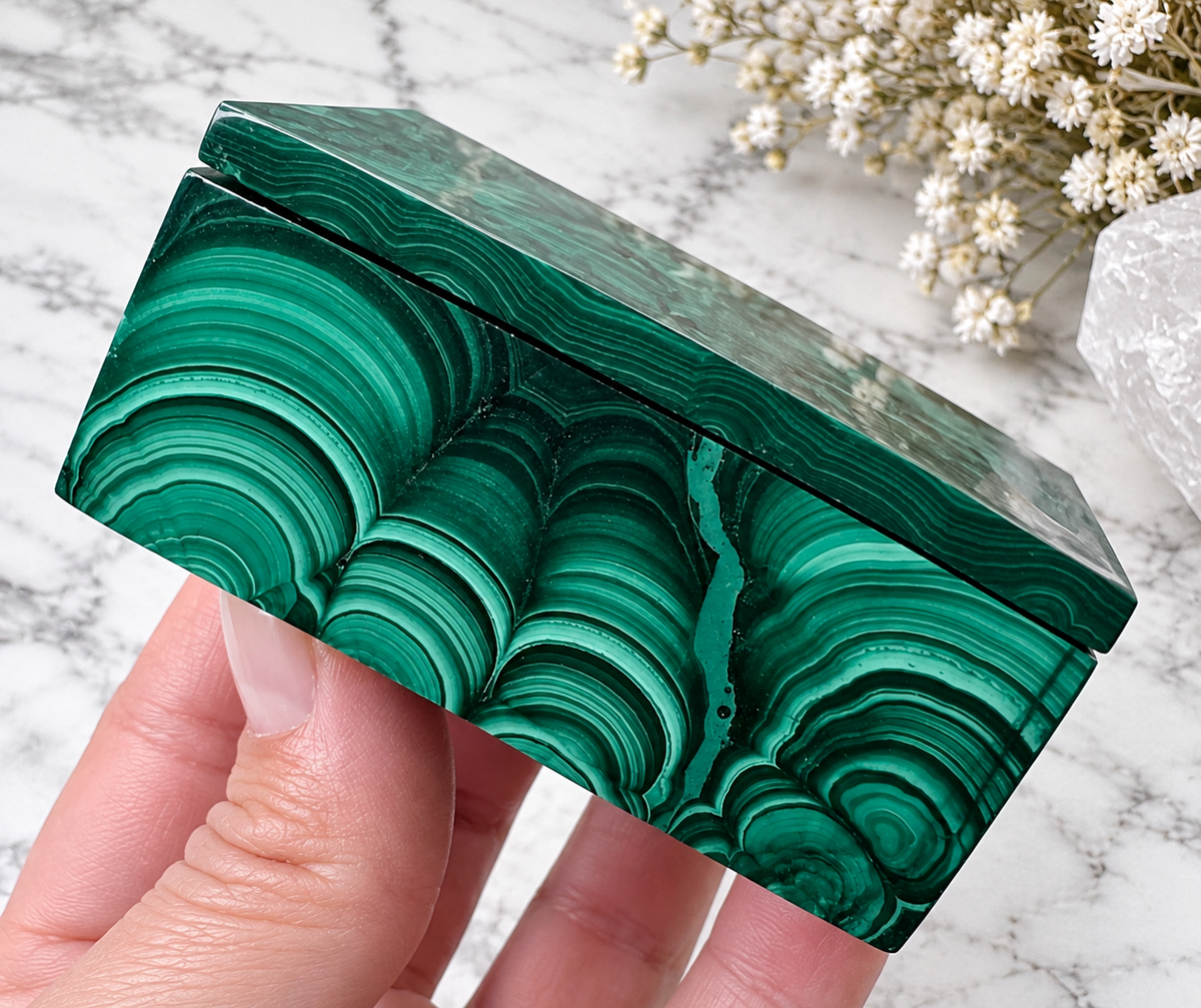 Malachite Crystal Box