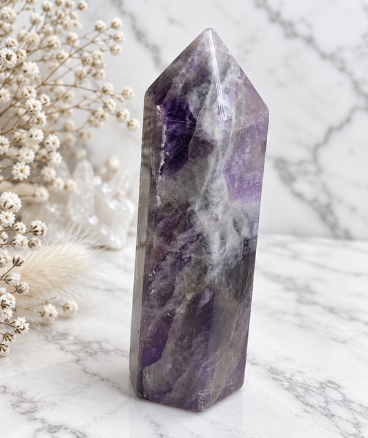 Mini Chevron Amethyst Crystal Point