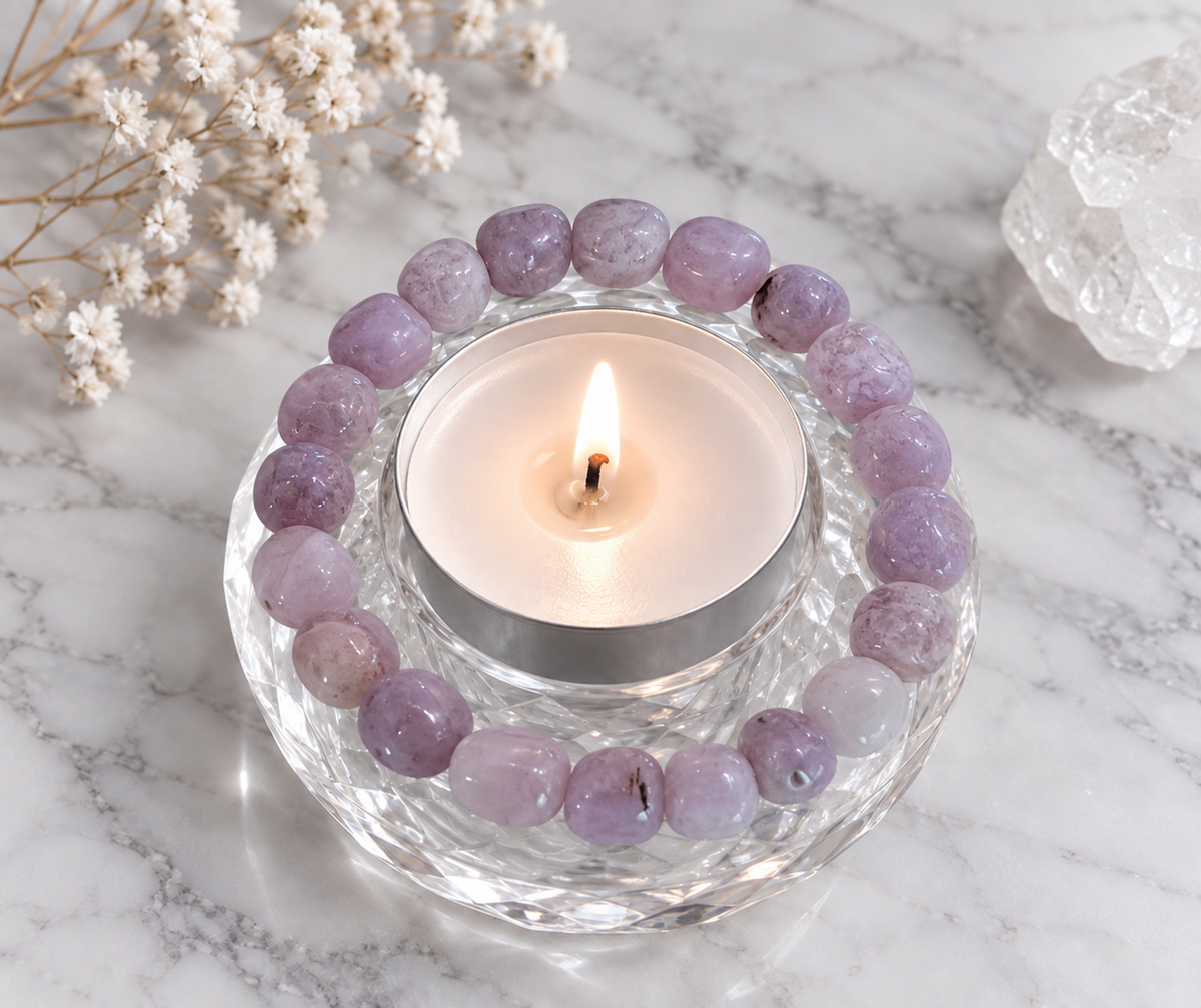 Med Kunzite Crystal Bracelet