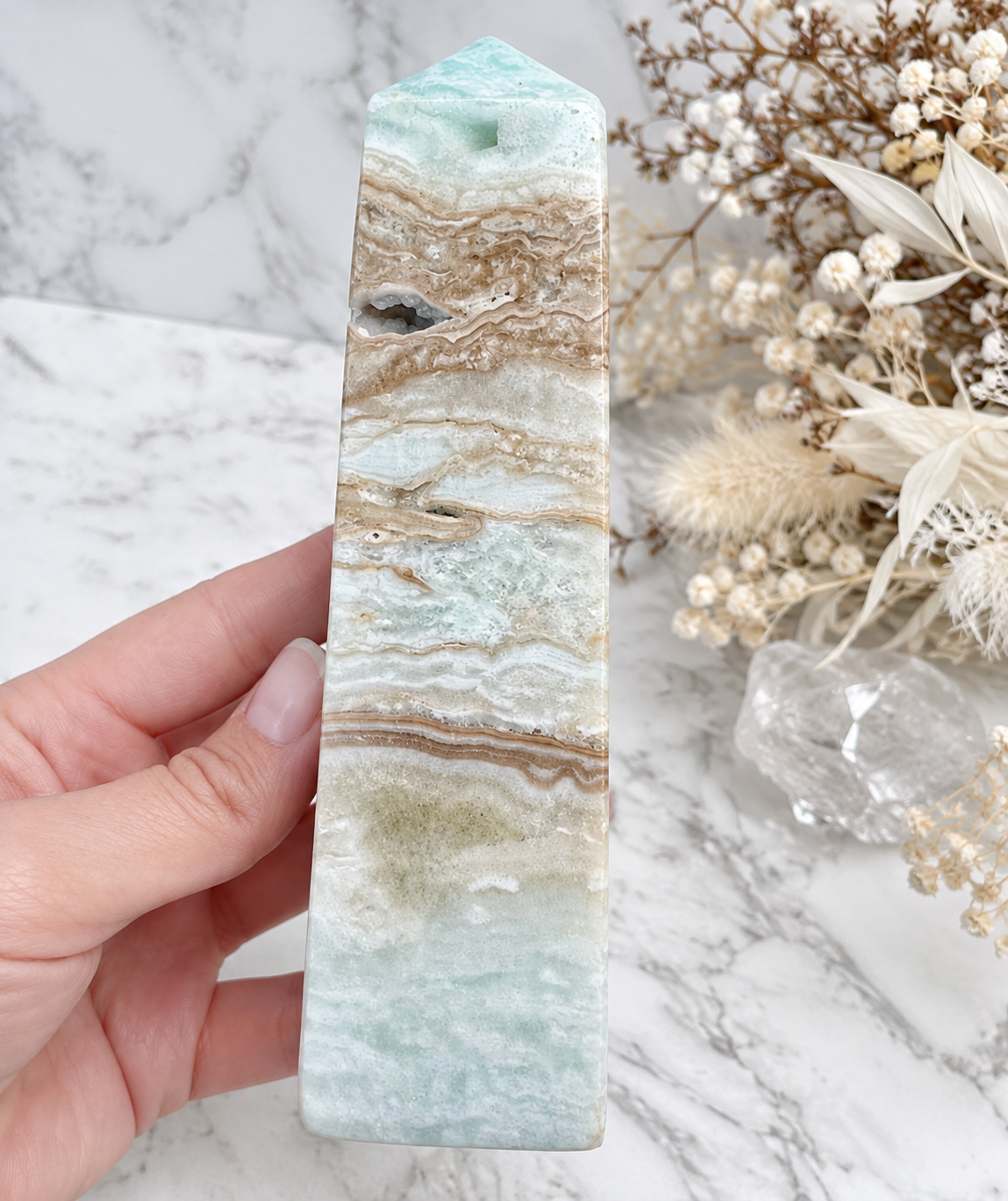Caribbean Calcite Crystal Obelisk