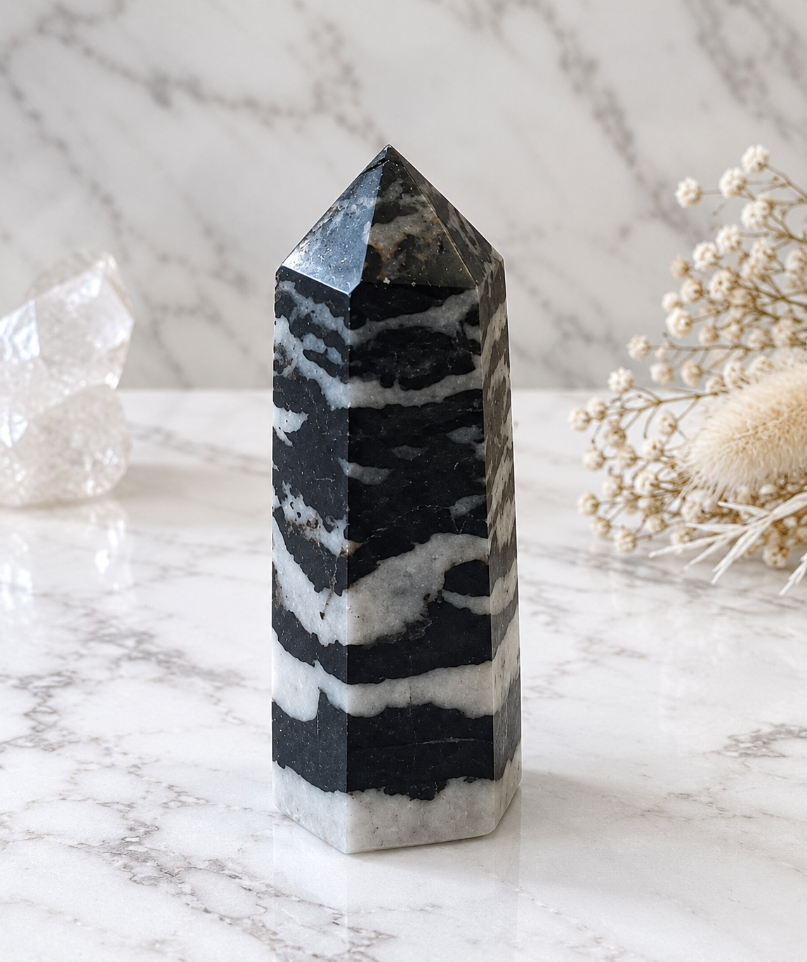 Zebra Jasper Crystal Tower
