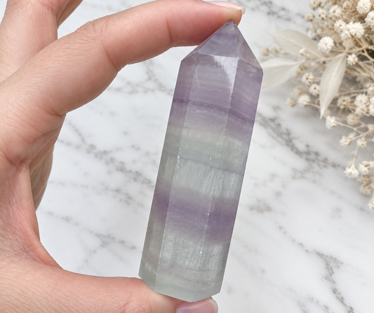 Lavender Fluorite Crystal Tower