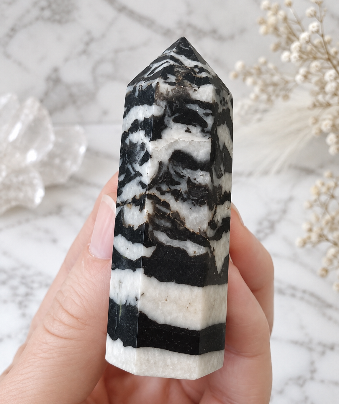 Zebra Jasper Crystal Tower
