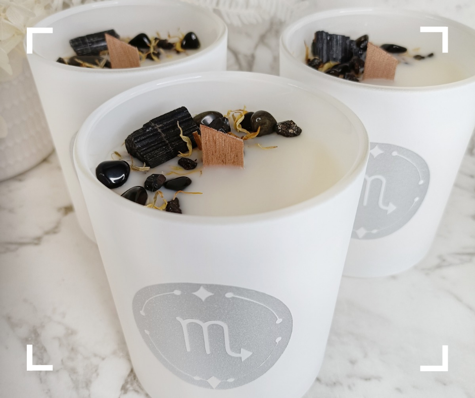 Scorpio Crystal Candle