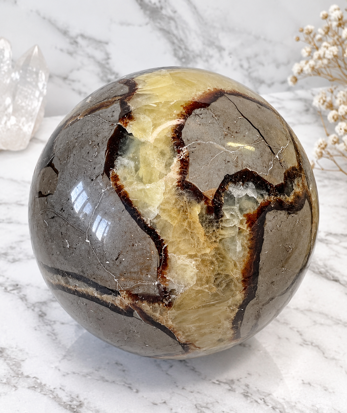 Septarian Crystal Sphere