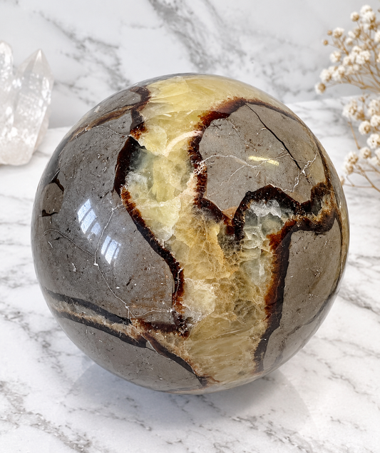Septarian Crystal Sphere