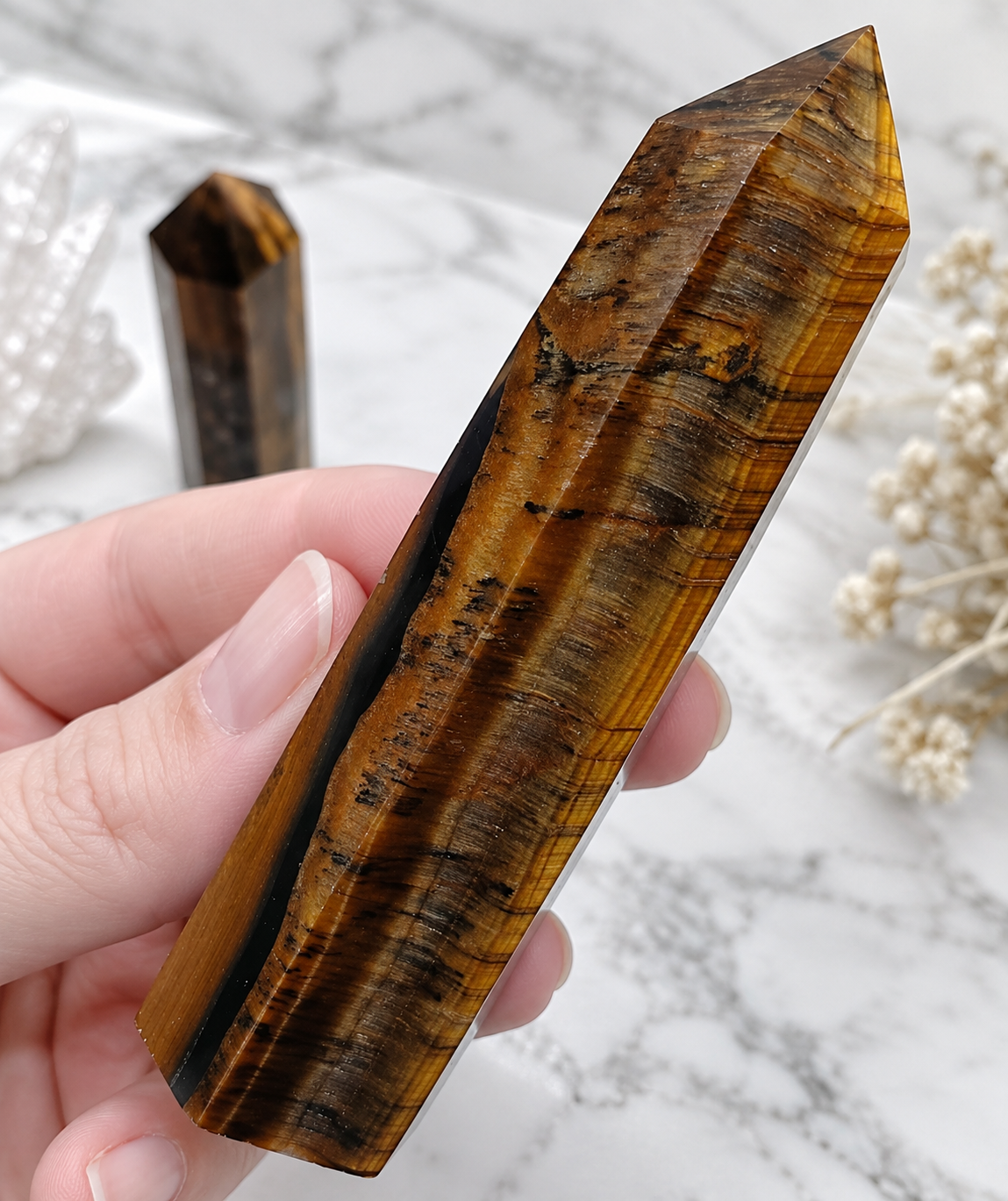 Tigers Eye Crystal Tower