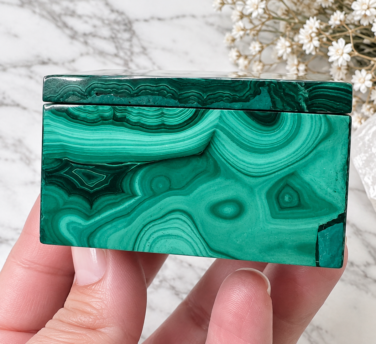 Malachite Crystal Box