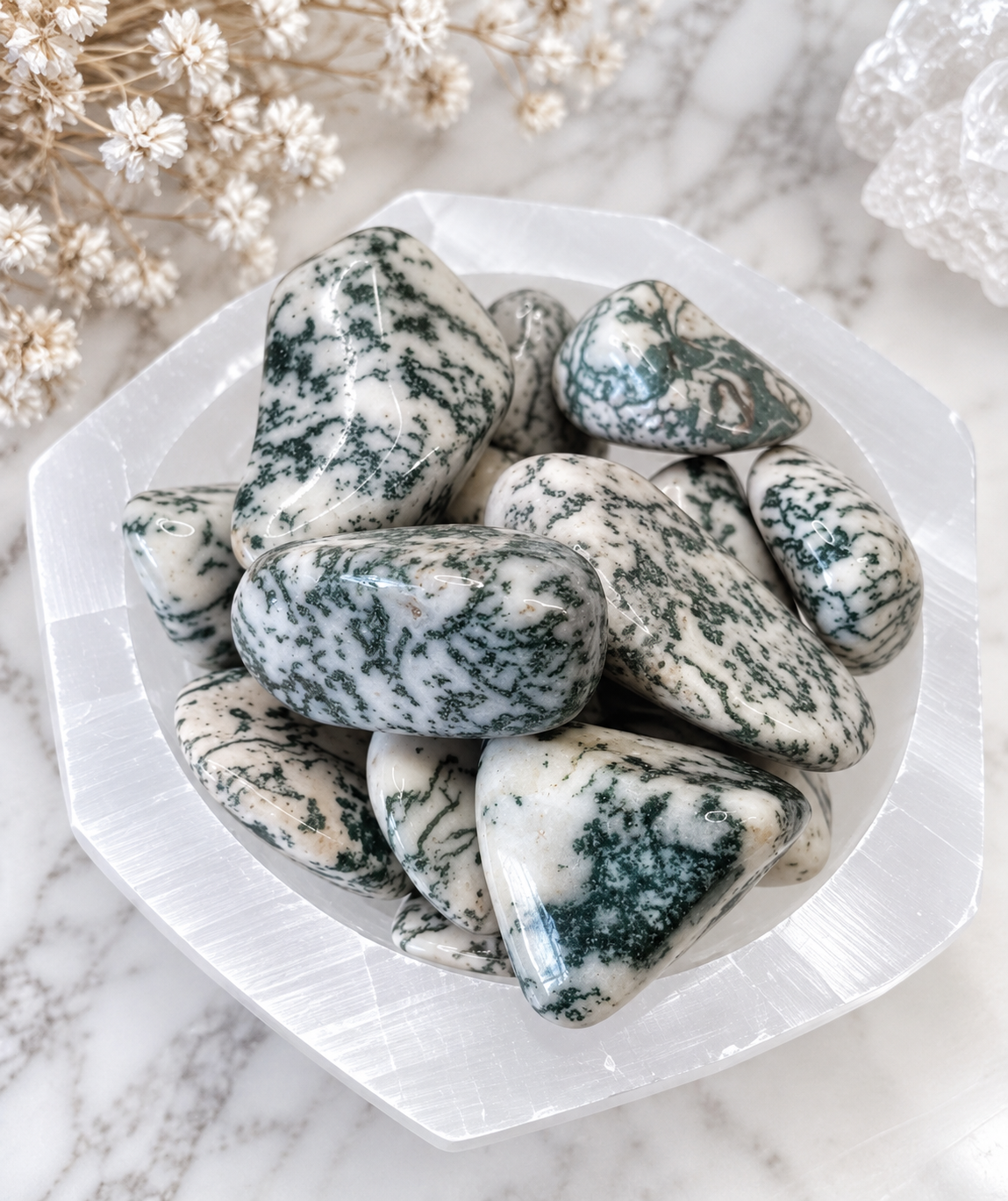 Tree Agate Crystal Tumble