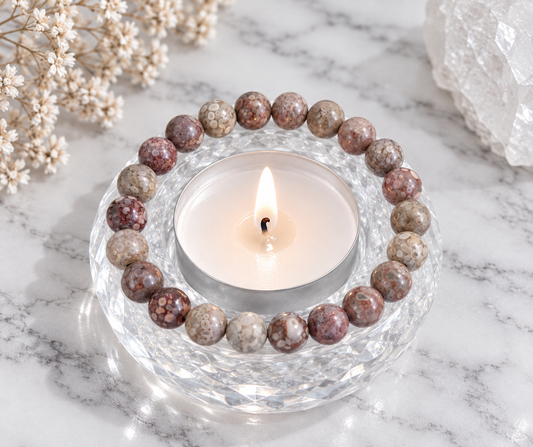 Med Leopardite Crystal Bracelet