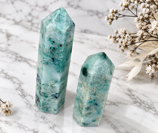 Fynchenite Chrysocolla Crystal Point