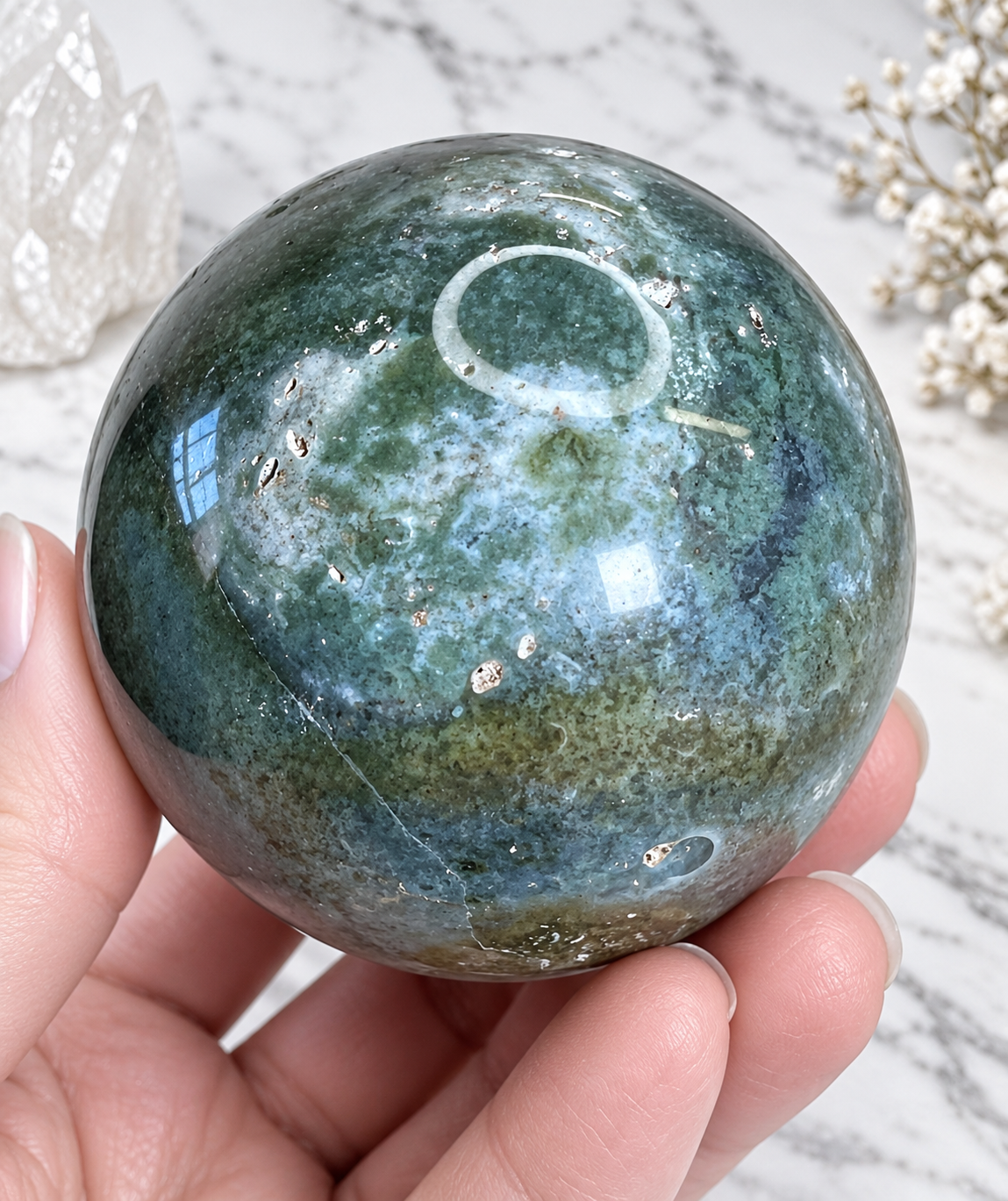 Ocean Jasper Crystal Sphere