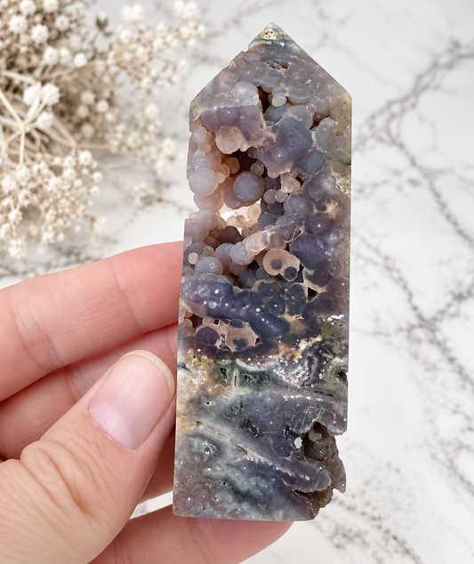 Grape Agate Crystal Tower