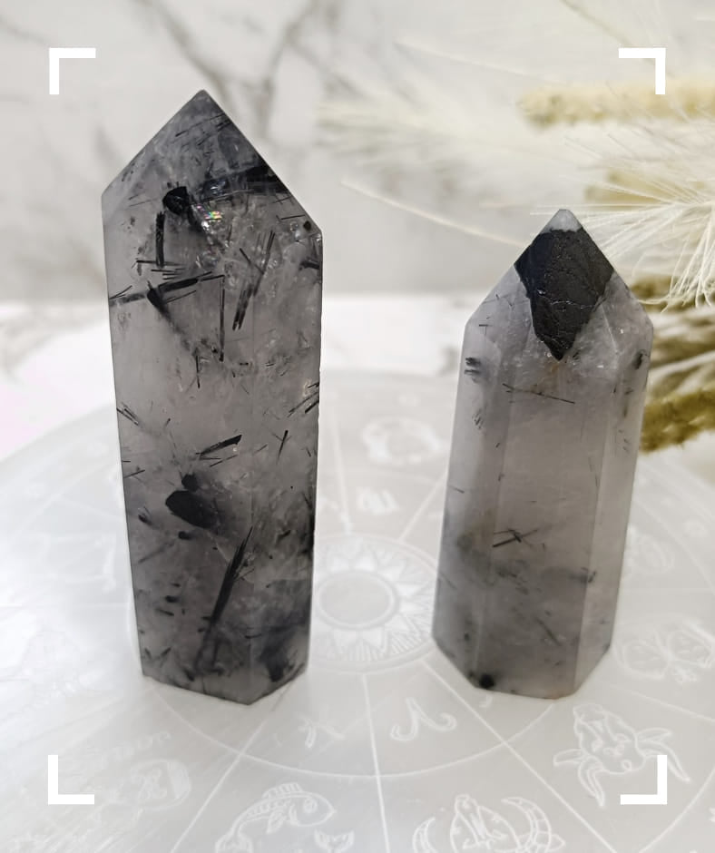 Tourmalated Quartz Crystal Tower