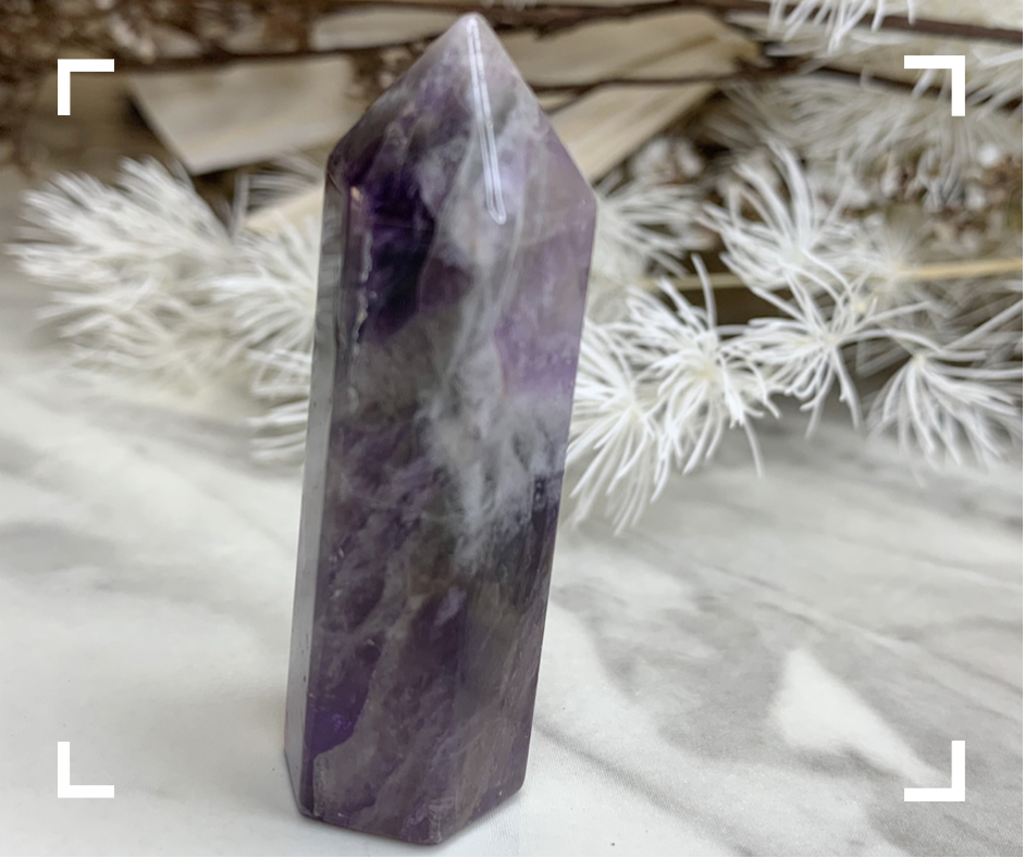 Mini Chevron Amethyst Crystal Point