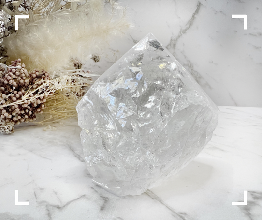 Clear Quartz Crystal Cupcake