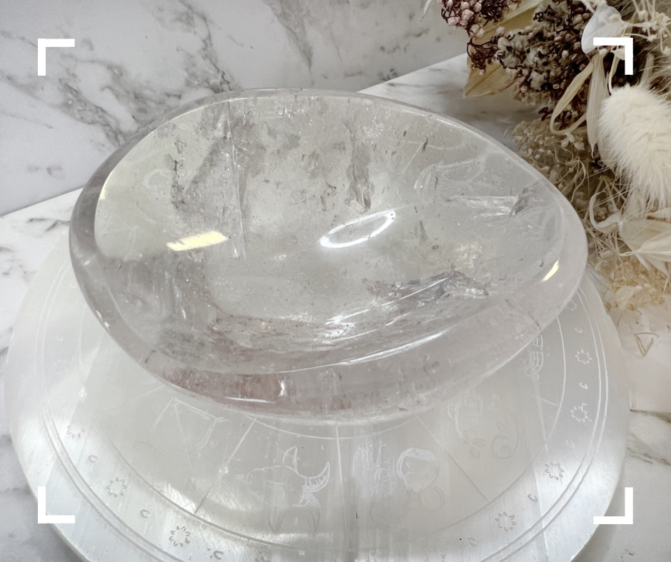 Clear Quartz Crystal Bowl