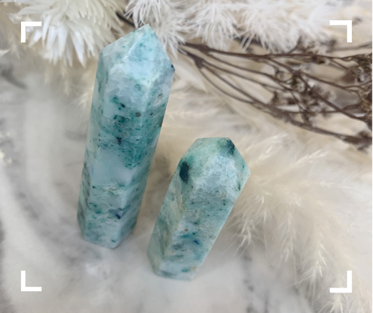 Fynchenite Chrysocolla Crystal Point