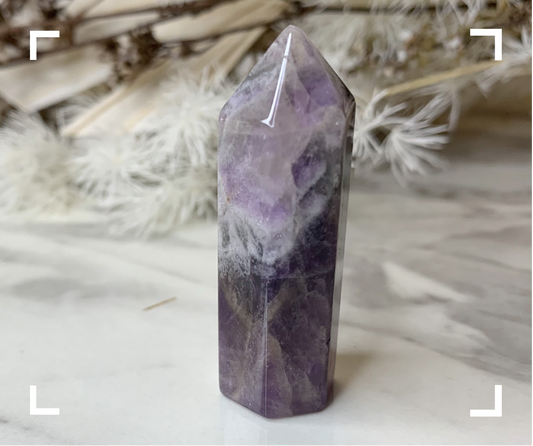 Mini Chevron Amethyst Crystal Point