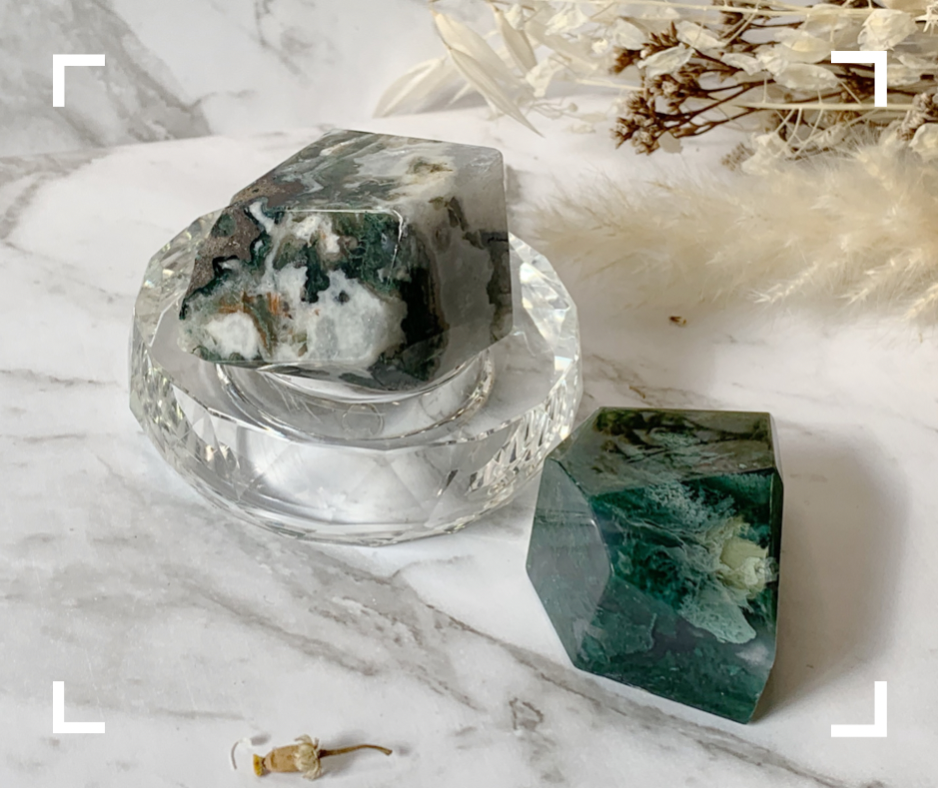 Moss Agate Crystal Freeform