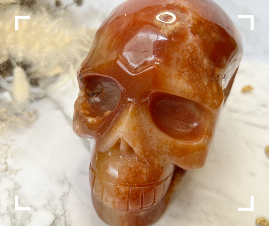 Carnelian Crystal Skull