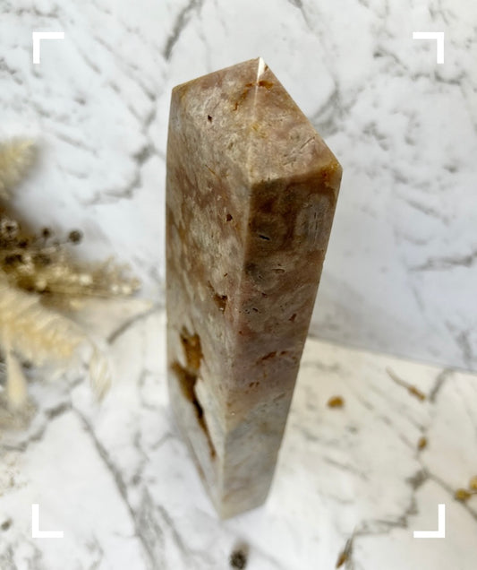 Druzy Pink Amethyst Crystal Obelisk Large