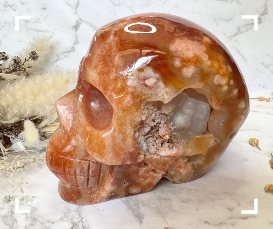 Carnelian Crystal Skull