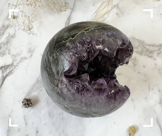 Druzy Amethyst Crystal Sphere