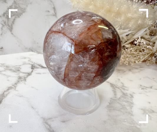 Fire Quartz Crystal Sphere