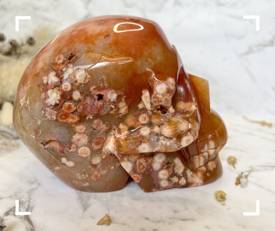 Carnelian Crystal Skull