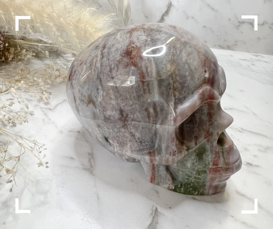 Ocean Jasper Crystal Skull